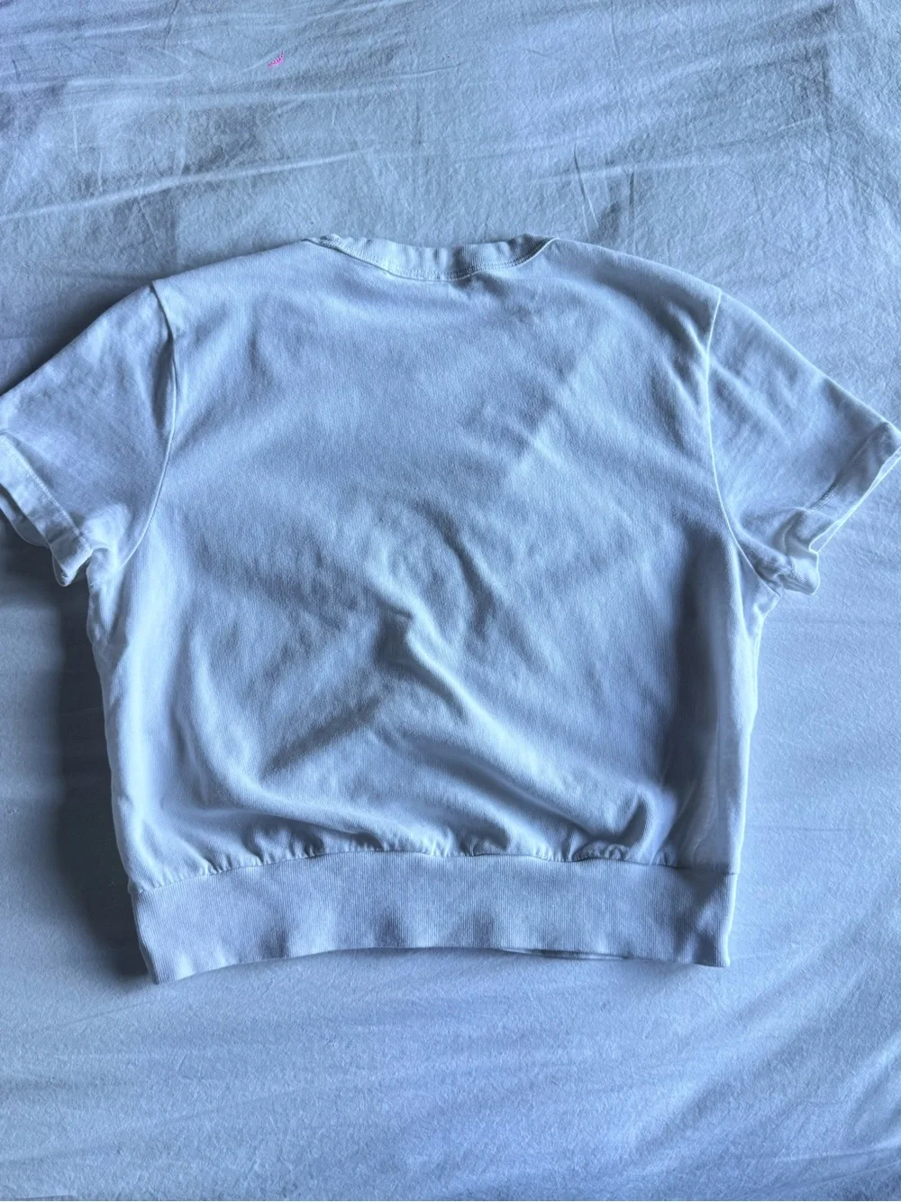 Alexander Wang Key Hole White Basic Cropped T Shirt Small Model Off Duty - Picture 7 of 7